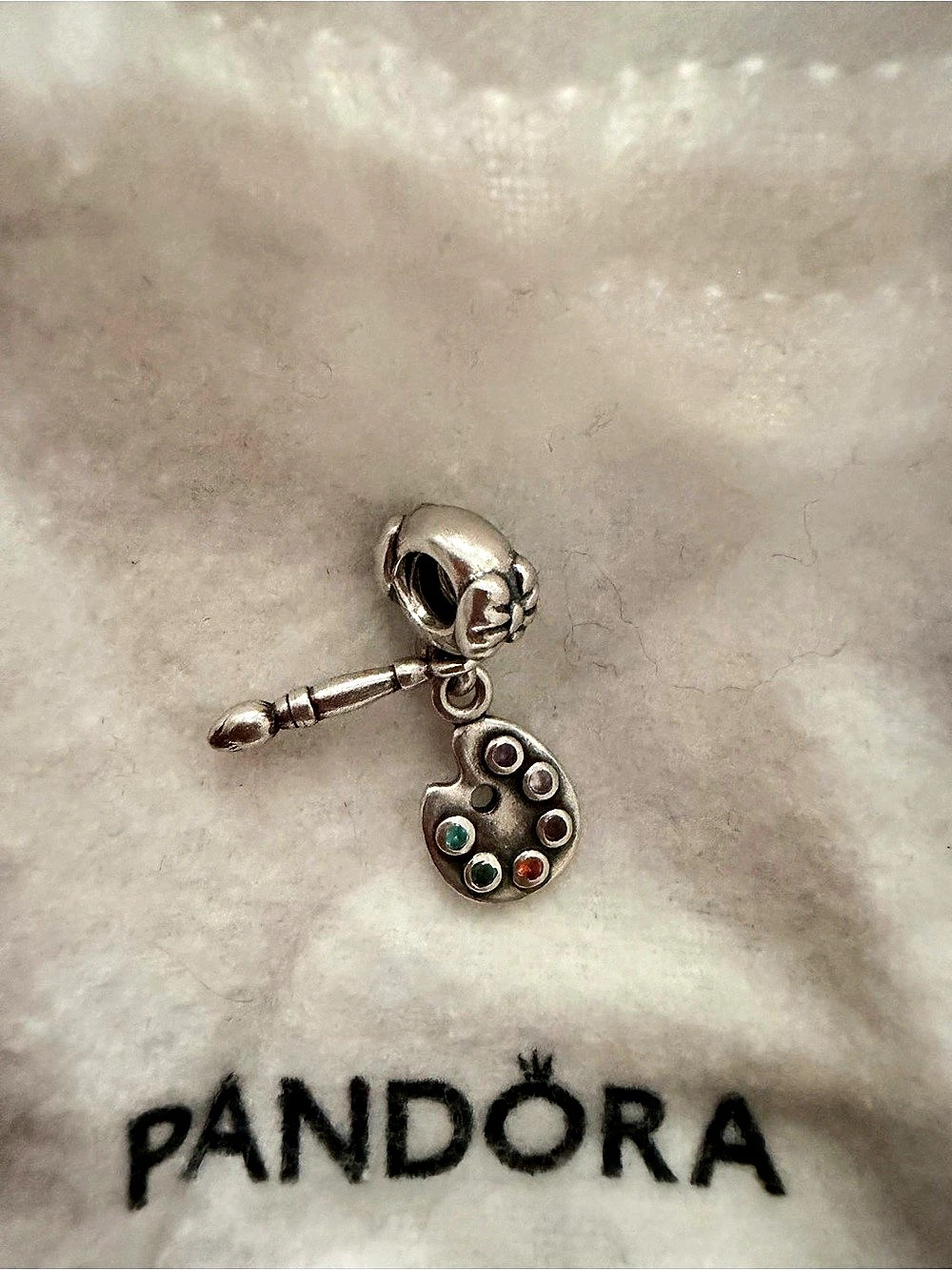 Pandora Artist's Palette Dangle Charm Paint Palette Dangle Charm Silver